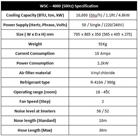 WSC-4000_Product Specification